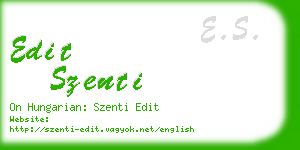 edit szenti business card